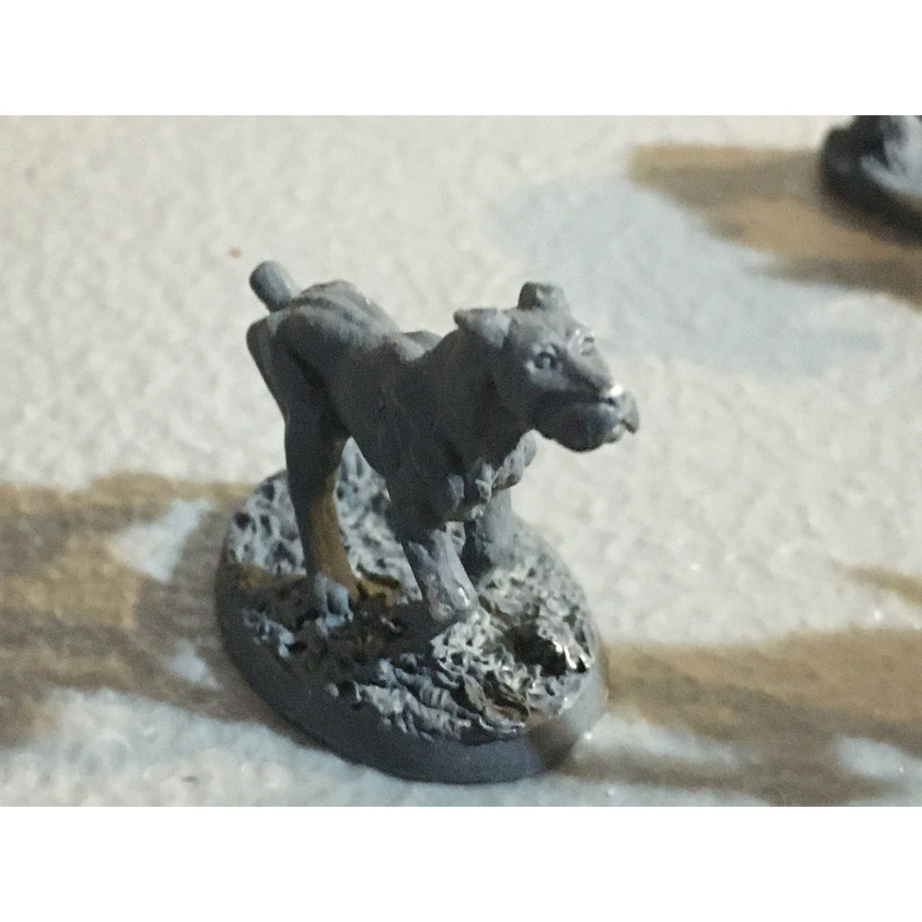 A32618 RAL PARTHA MINIATURES METAL HELLHOUND DOG & BARBARIAN HERO D&D