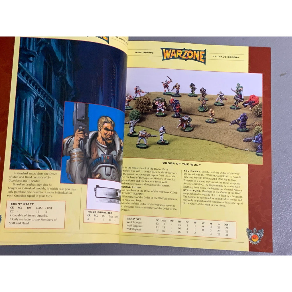 A31655 WARZONE MUTANT CHRON HHG HEARTBREAKER ARMY BOOK PLAYED CASUALTIES OF WAR