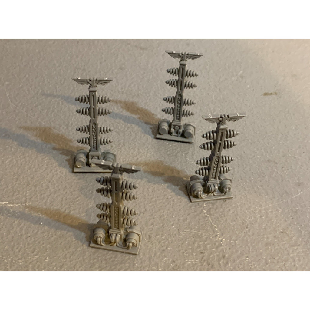 A27146 WARHAMMER 40K SPACE MARINES MACRAGGE FIELD GENERATOR PYLON 4 PACK BITS
