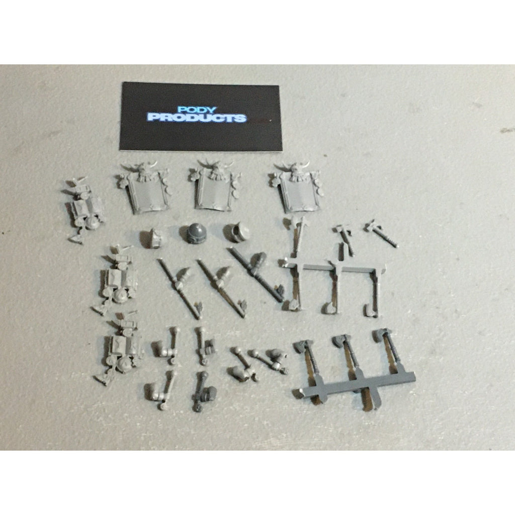 A33596 WARHAMMER FANTASY OLD WORLD DWARVES DWARFS BITS LOT BANNER AXE DRUM GW
