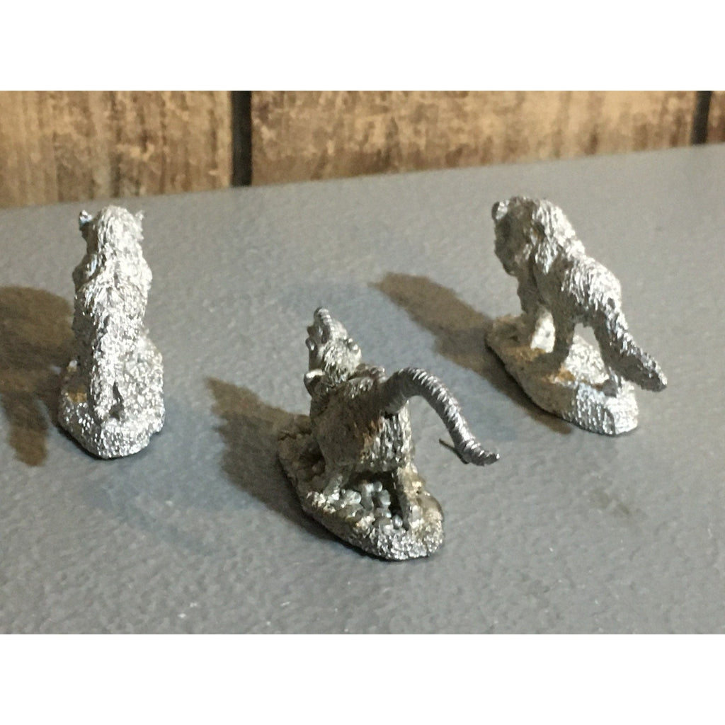 A33996 REAPER MINIATURES METAL EDIRE RATE & 2 GOBLIN WOLF D&D TABLETOP