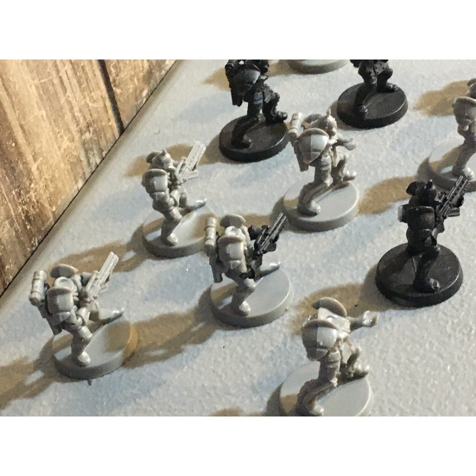 A30065 UNKNOWN TABLE TOP SCI-FI POWER ARMOR SOLDIERS 11 PK INCOMPLETE WAR GAMES