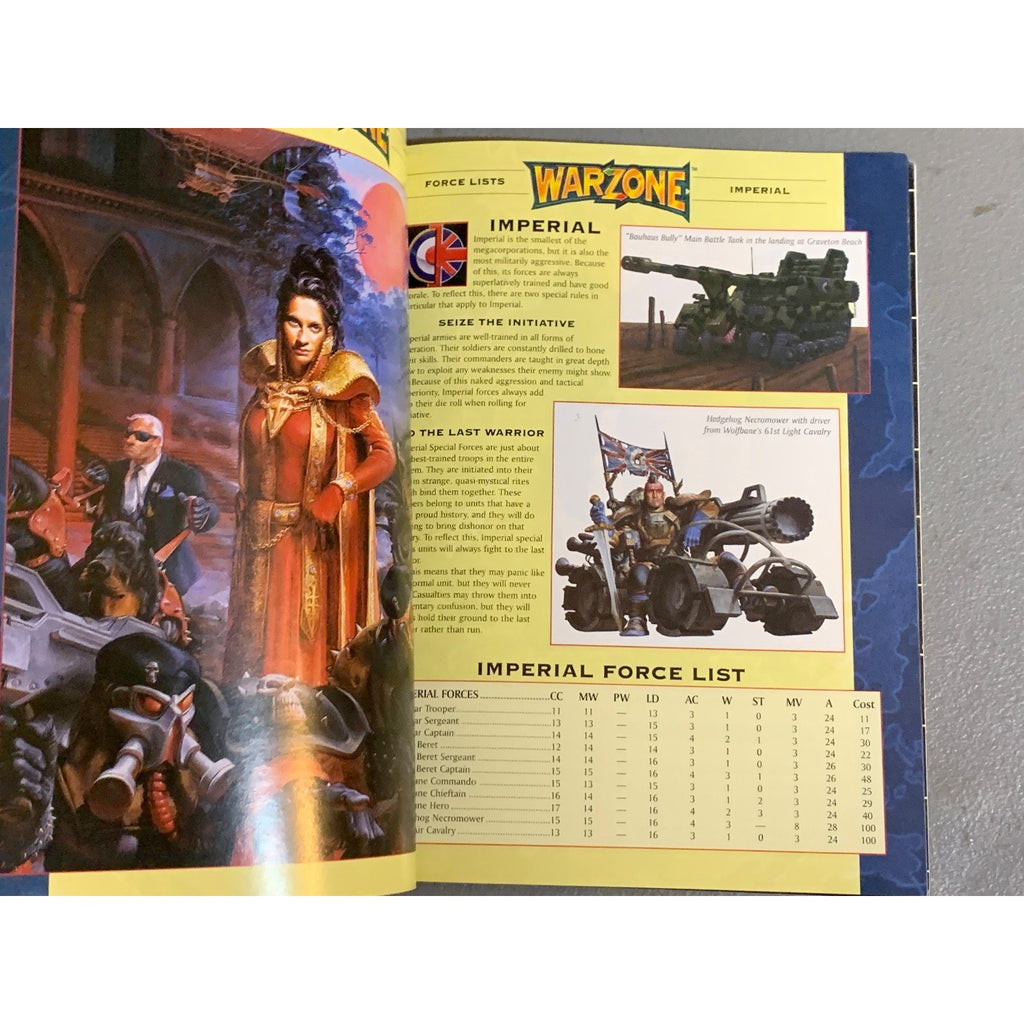 A31654 WARZONE MUTANT CH HHG ARMY BOOK PLAYED FAST AND FURIOUS MINIATURES BATTLE