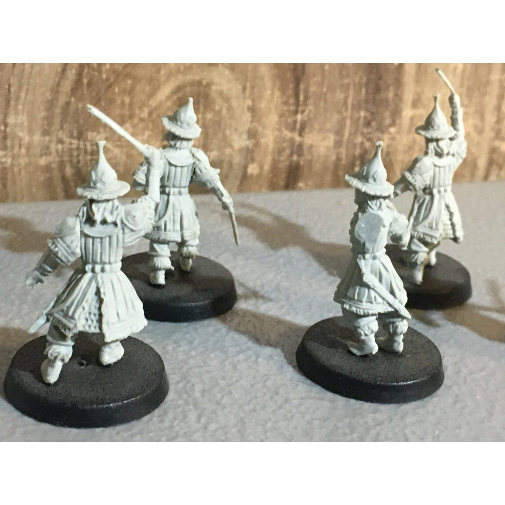 A30401 LOTR LORD RINGS GAMES WORKSHOP LAKE-TOWN GUARD 5 PK MISS 1 ARM FINECAST