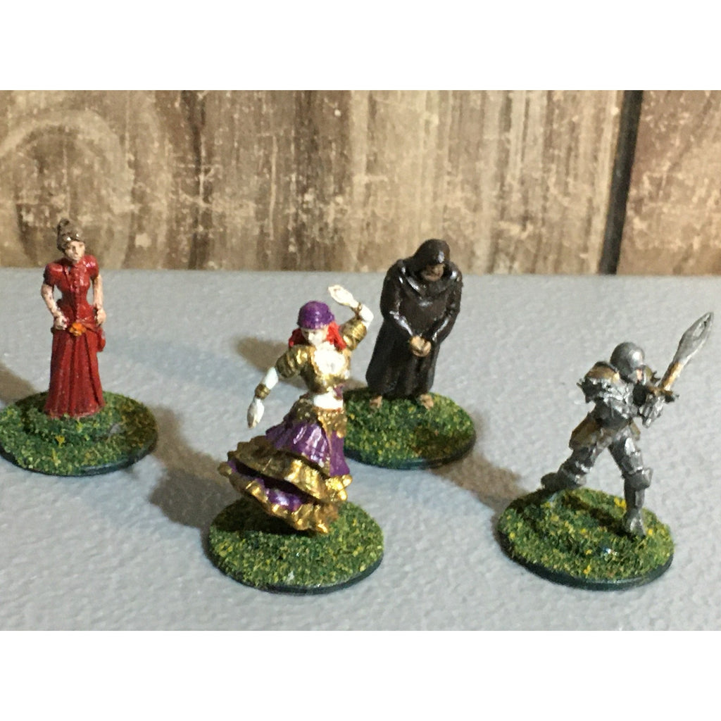 A32501 WIZARDS WIZKIDS PAIZO D&D MINIATURES PLASTIC HUMAN 4 PK PAINT BASE