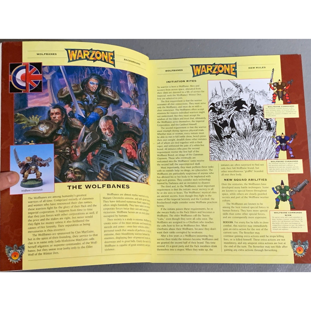 A31655 WARZONE MUTANT CHRON HHG HEARTBREAKER ARMY BOOK PLAYED CASUALTIES OF WAR