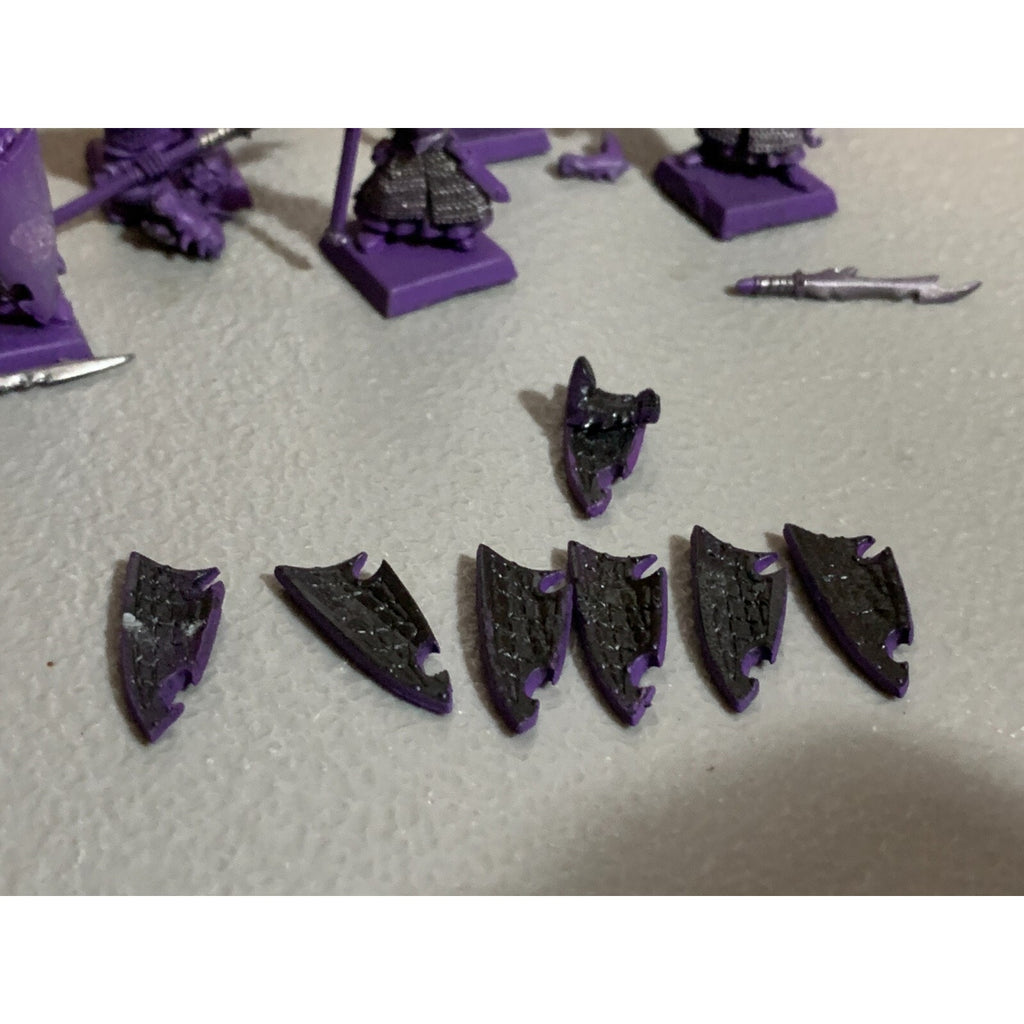 A16903 WARHAMMER AOS FANTASY DARK ELVES SPEARMEN 10 PACK MISS 2 SHIELDS GW