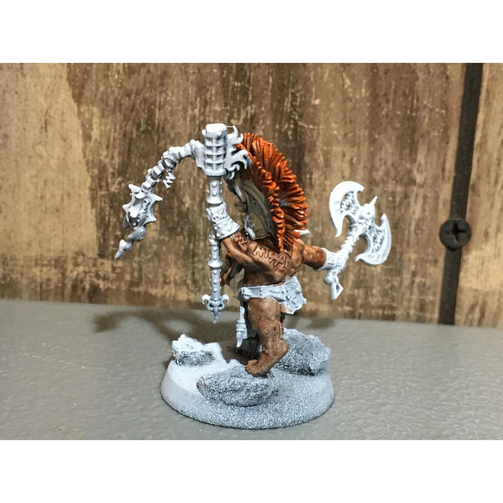 A20168 WARHAMMER FANTASY AOS FYRESLAYERS BATTLESMITH PRIMED CUSTOM NO BANNER