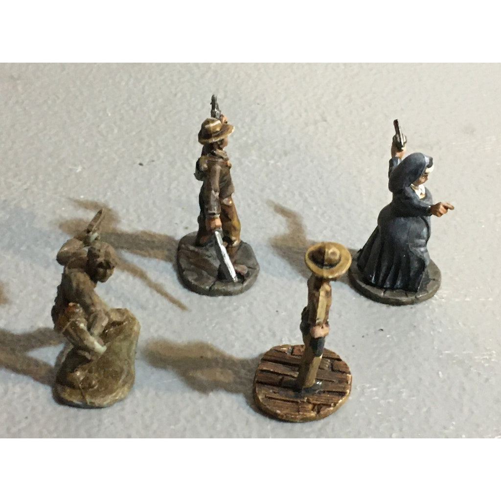 A32549 REAPER MINIATURES PLASTIC 4 PK HUMAN COWBOY NUN TROOPER