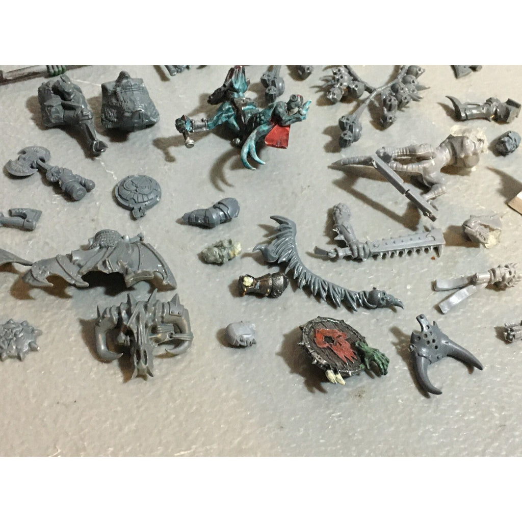 A20140 WARHAMMER AOS FANTASY BITS LOT ORCS EMPIRE CHAOS LIZARDMEN OGRE