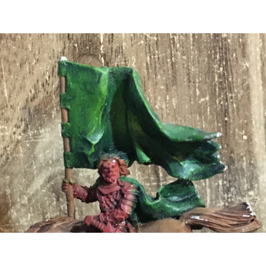 A30091 LOTR LORD OF THE RINGS GAMES WORKSHOP METAL ROHAN GAMLING W ROYAL BANNER