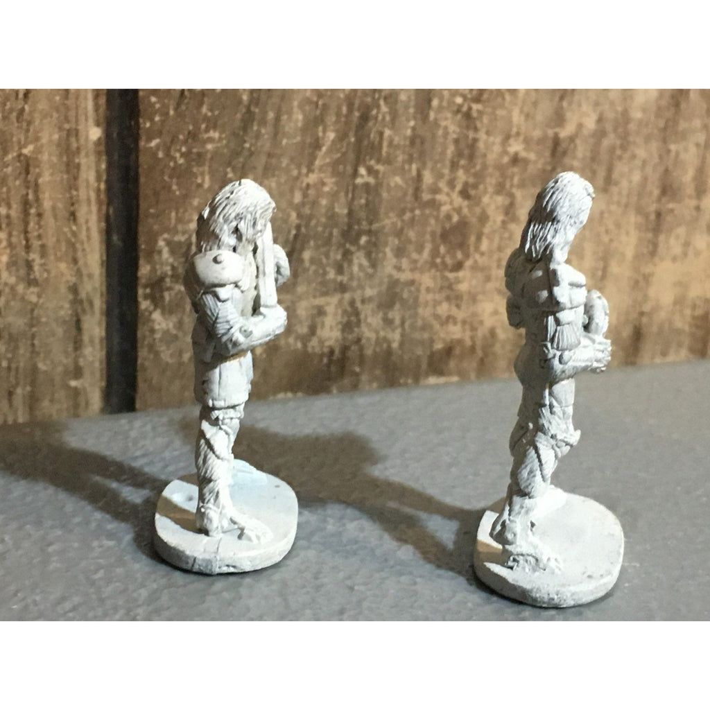 A32075 GRENADIER METAL MINIATURES UNKNOWN SCI-FI REBEL SOLDIER GUNNER 2 PK