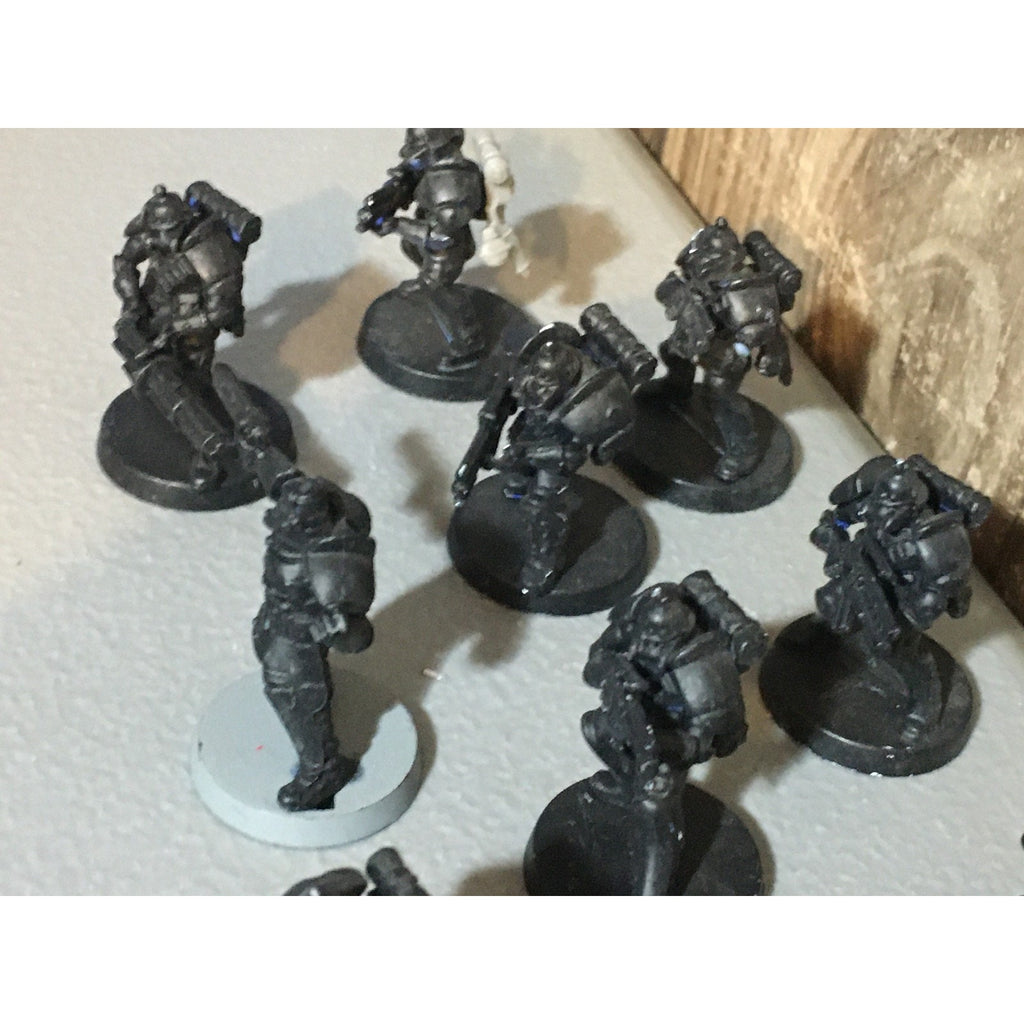 A30059 UNKNOWN TABLE TOP SCI-FI POWER ARMOR SOLDIERS 10 PK WAR GAMES