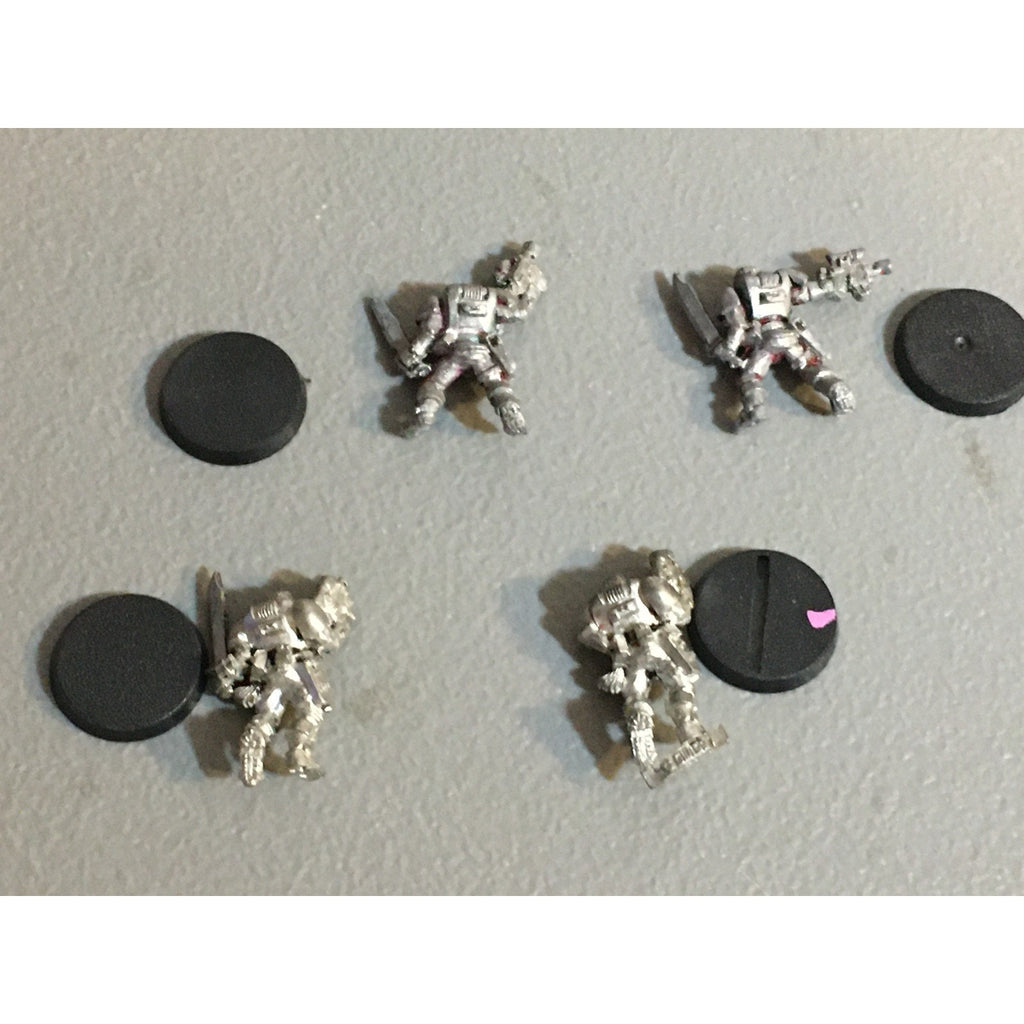 A33826 WARHAMMER 40K SPACE MARINES METAL SCOUT 4 PK 1 ARM CLIPPED GW