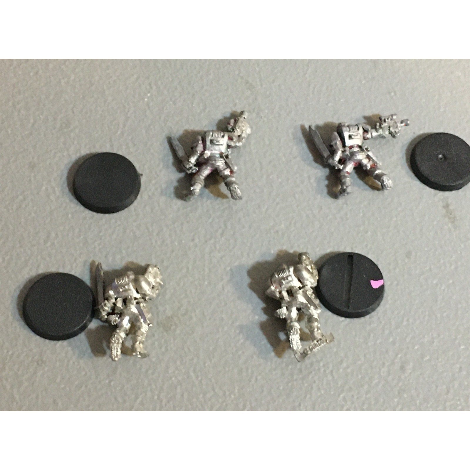 A33826 WARHAMMER 40K SPACE MARINES METAL SCOUT 4 PK 1 ARM CLIPPED GW