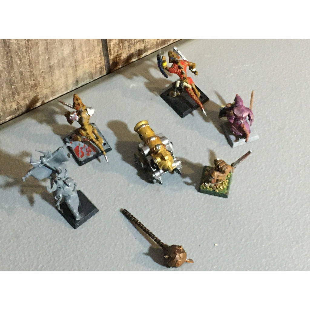 A32513 WARHAMMER FANTASY MIXED LOT LIZARDMEN SAURUS SKAVEN DWARF CANNON GW