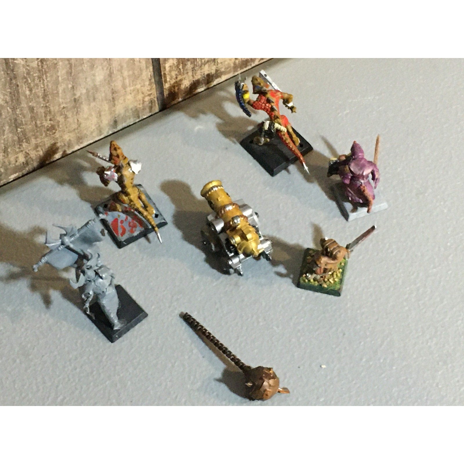 A32513 WARHAMMER FANTASY MIXED LOT LIZARDMEN SAURUS SKAVEN DWARF CANNON GW