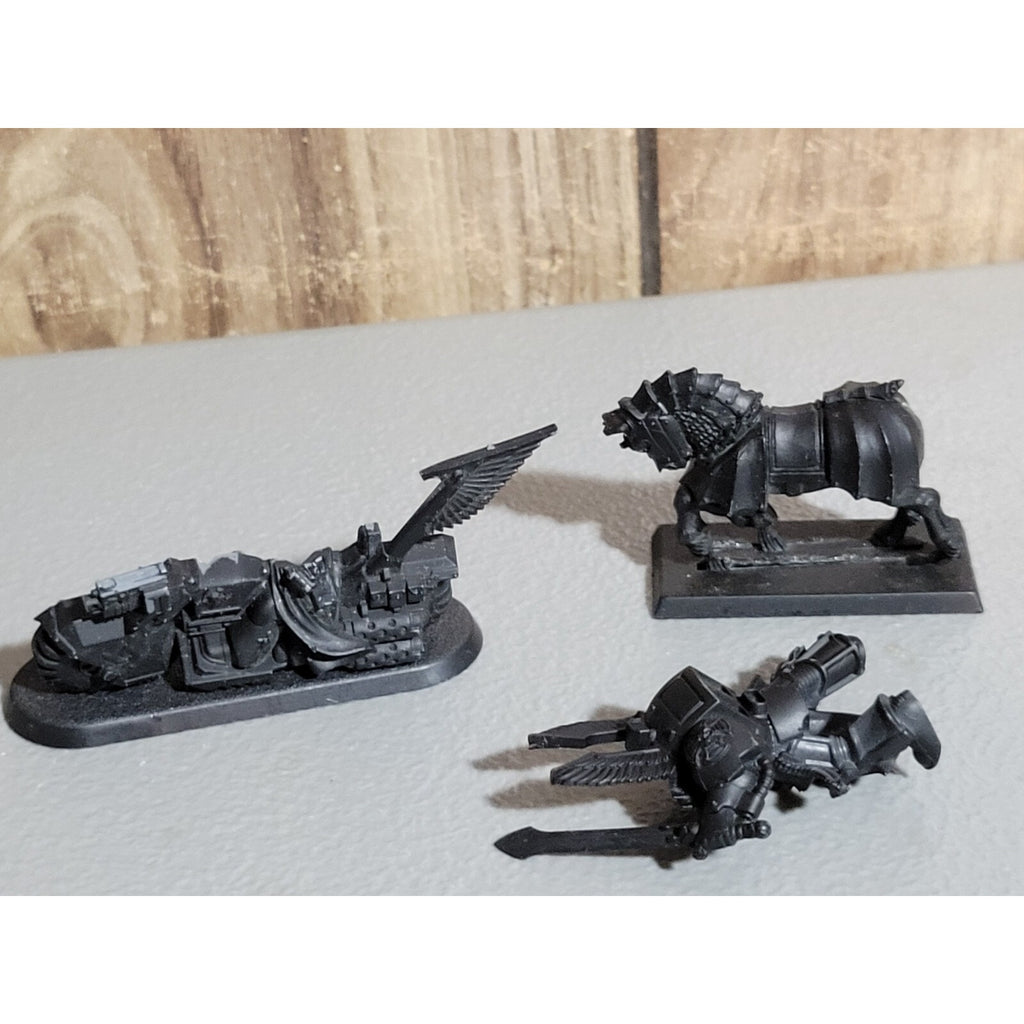 A18511 WARHAMMER 40K SPACE MARINES DARK ANGELS INCOMPLETE LOT TERMINATOR BIKE