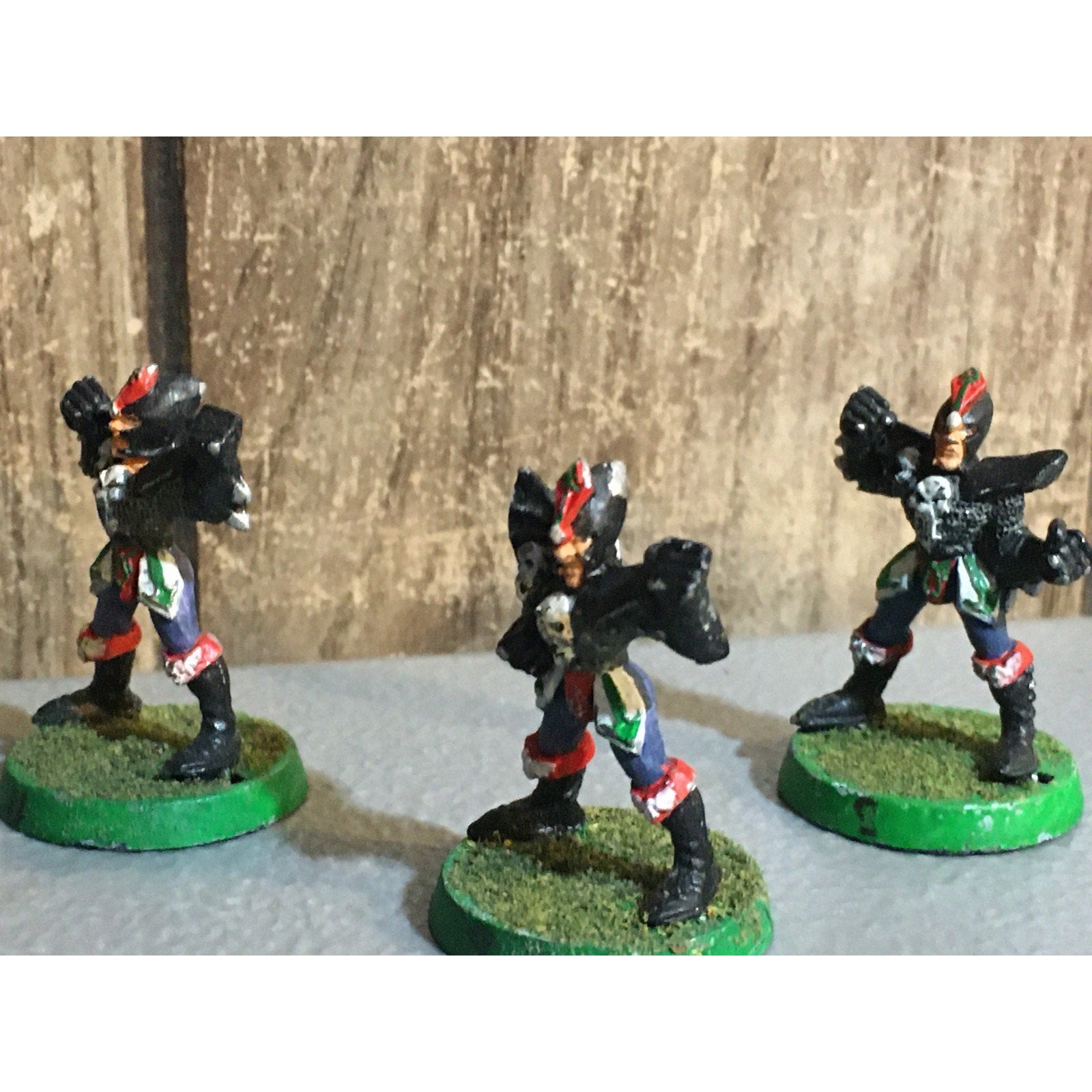 A30119 WARHAMMER BLOOD BOWL METAL DARK ELVES TEAM LINEMEN 3 PK PAINT BASE OOP GW