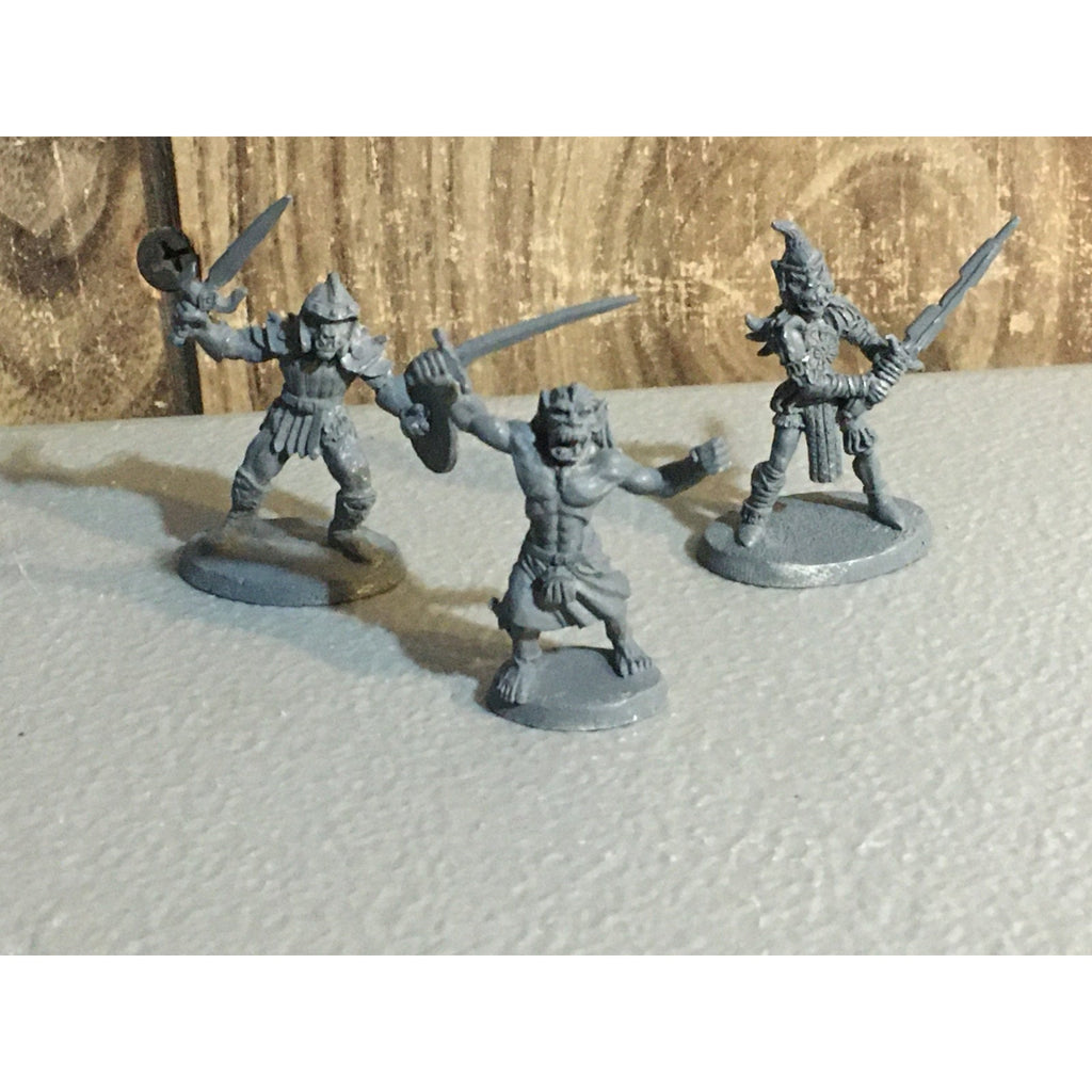 A32623 RAL PARTHA MINIATURES METAL 3 PK ORC WARRIORS FIGHTER BARBARIAN D&D