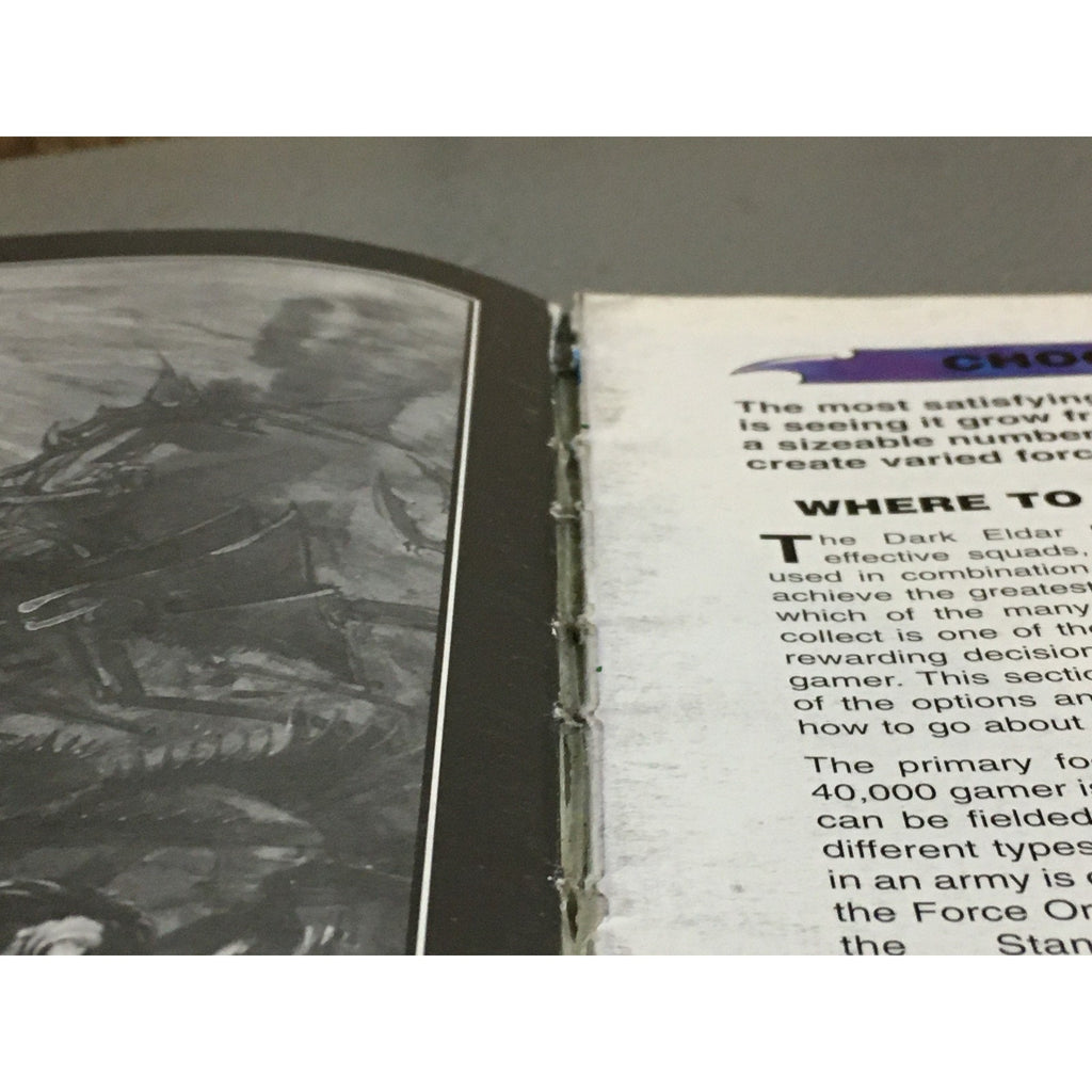BOOK GAMES WORKSHOP WARHAMMER 40K CODEX DARK ELDAR 3RD ED SB USED