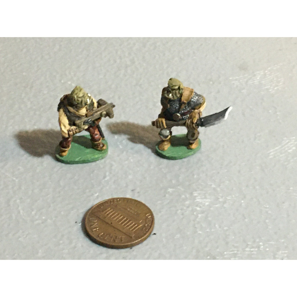 A10090 CITADEL PRE SLOTTA METAL RARE OOP ORC WARRIORS 2 PK WARHAMMER PAINTED