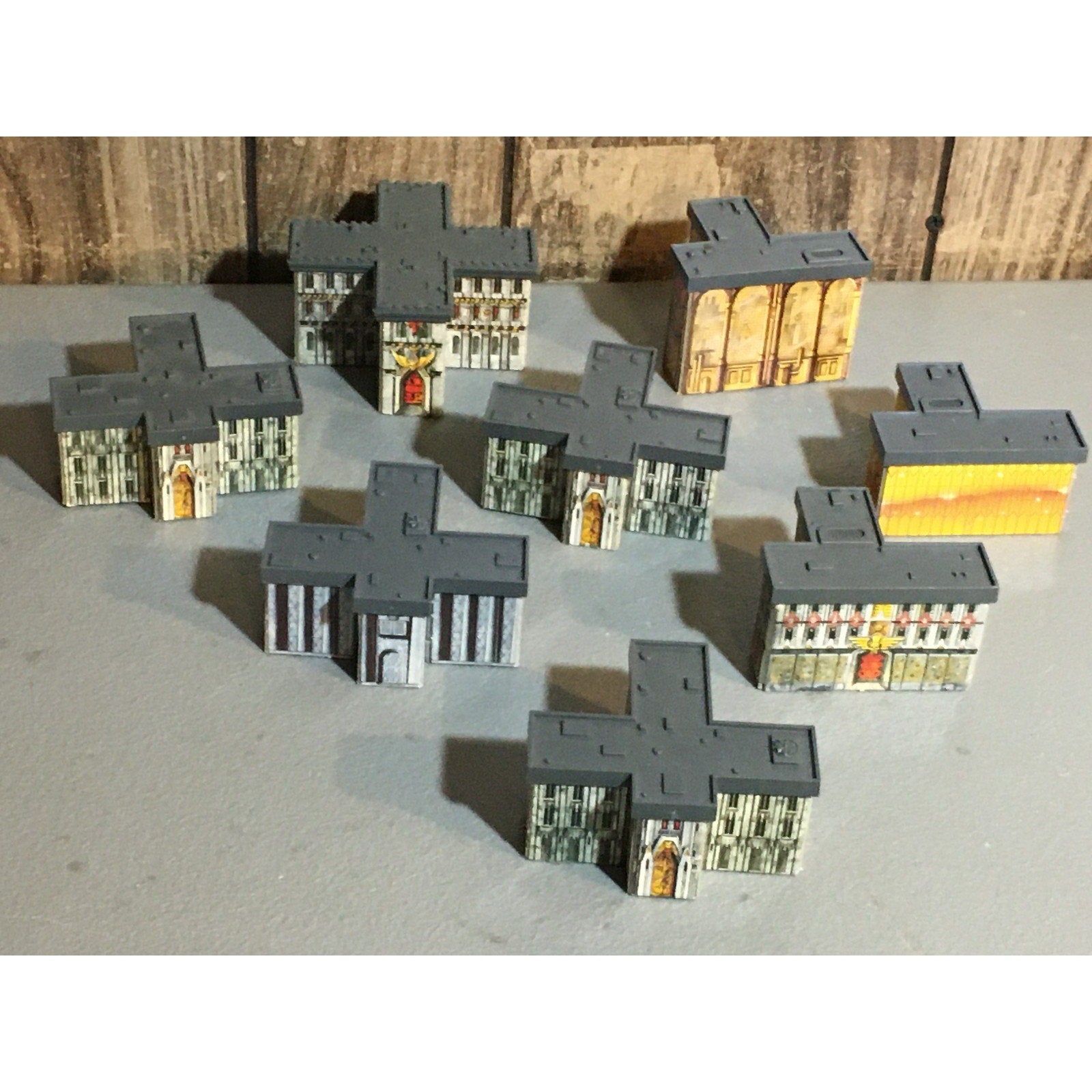 A31677 WARHAMMER EPIC 40K TERRAIN BUILDINGS PLASTIC & CARDSTOCK 8 PK