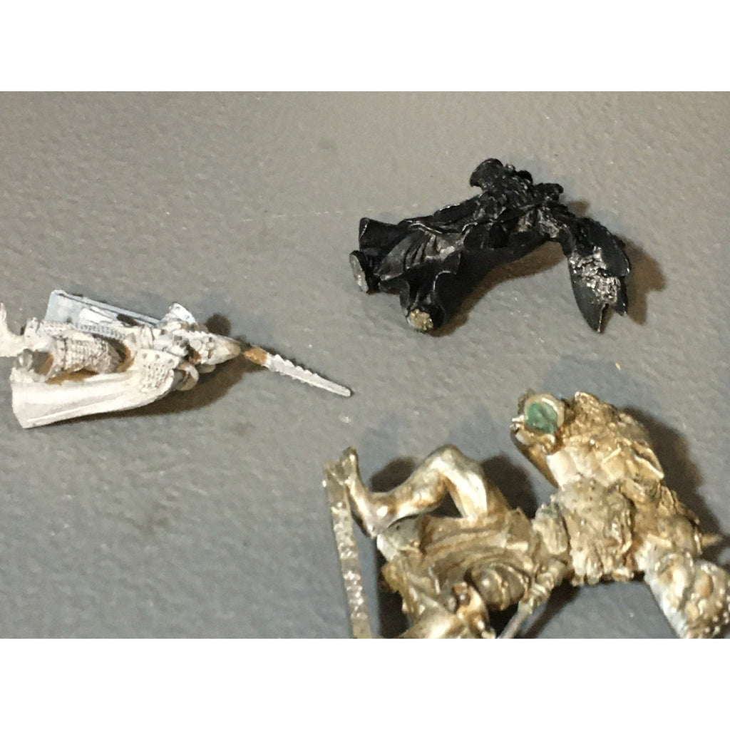 A32530 UNKNOWN METAL MINIATURES INCOMPLETE LOT WARRIOR ELF OGRE ORC DWARF