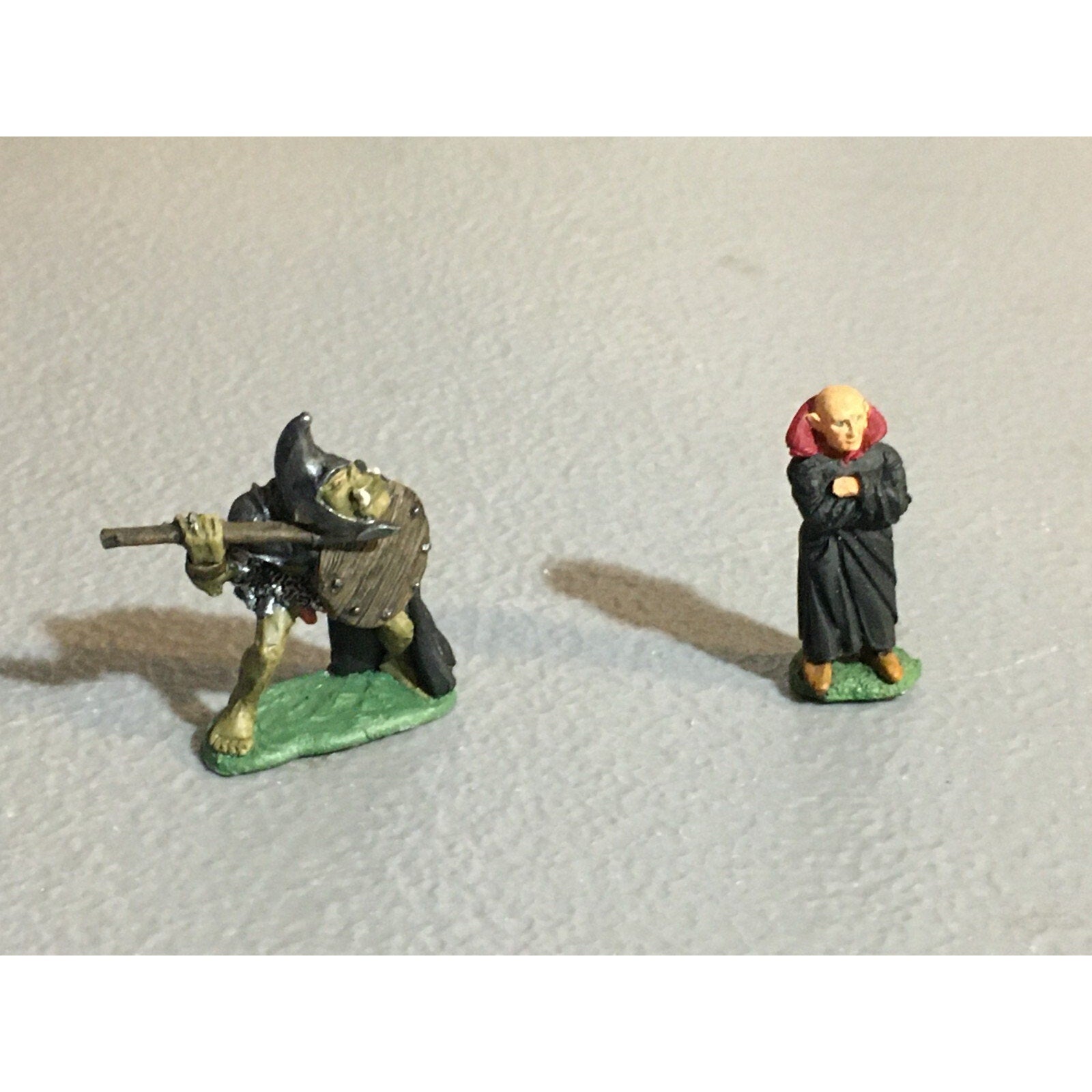A9791 CITADEL PRE SLOTTA METAL RARE OOP ORC WARRIOR & DRACULA VAMPIRE PAINTED