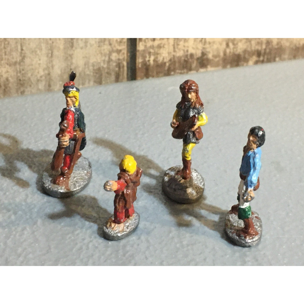 A32863 TSR METAL MINIATURES UNKNOWN HUMAN 4 PK BARD PIRATE HOBBIT