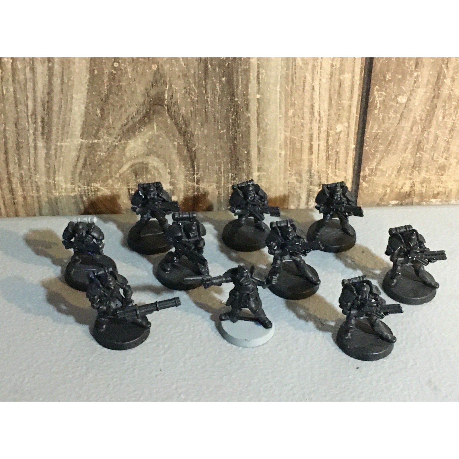 A30059 UNKNOWN TABLE TOP SCI-FI POWER ARMOR SOLDIERS 10 PK WAR GAMES