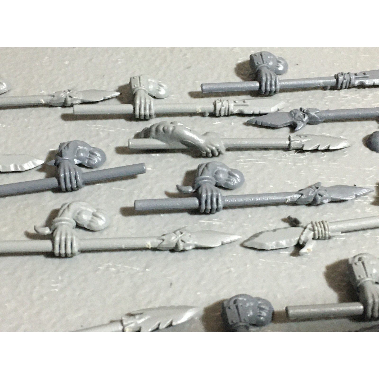 A22608 WARHAMMER FANTASY ORCS & GOBLINS BITS LOT ORC BOYZ SPEARS GAMES WORKSHOP
