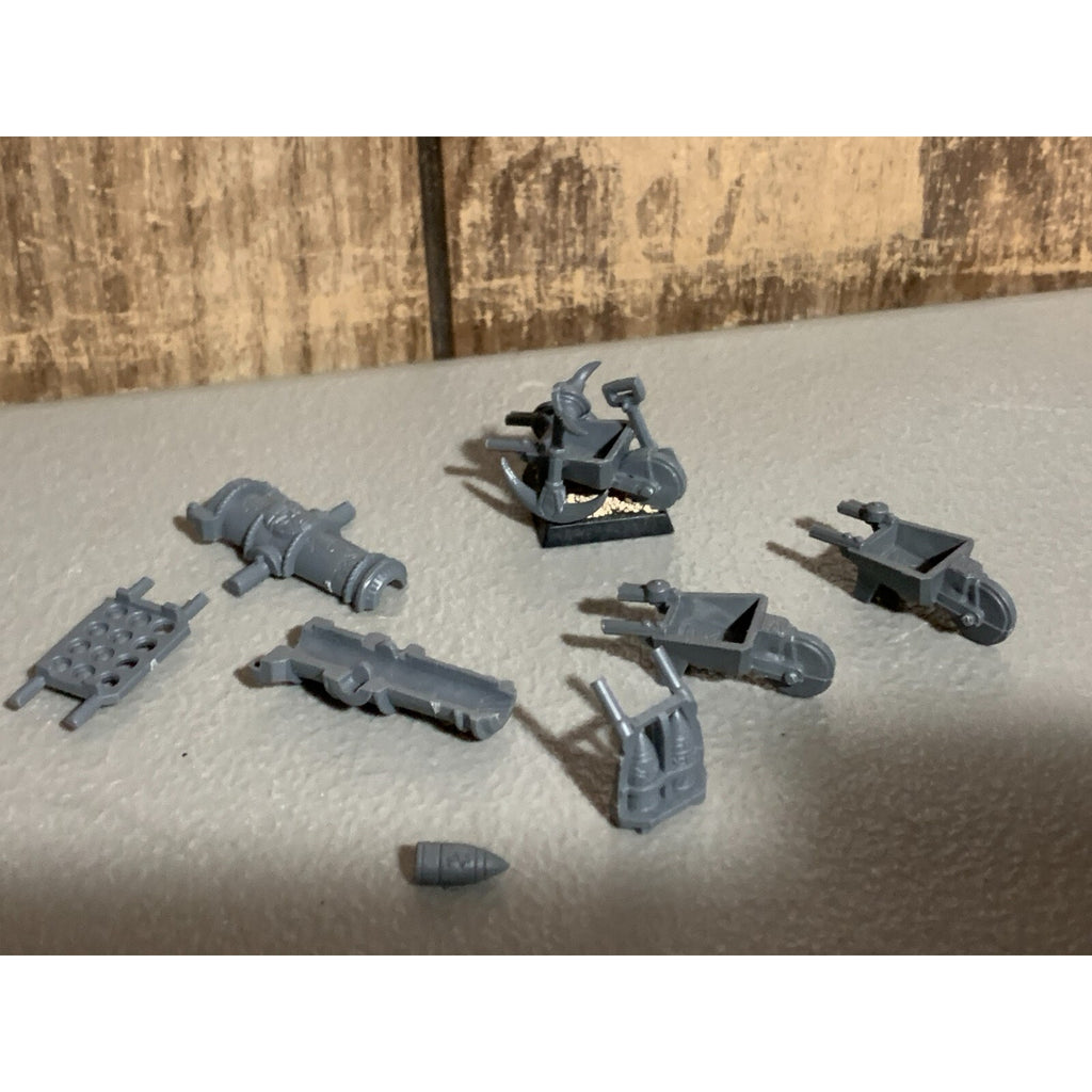 A16705 WARHAMMER AOS FANTASY DWARFS DWARVES ARTILLERY WHEELBARROW CANNON BITS