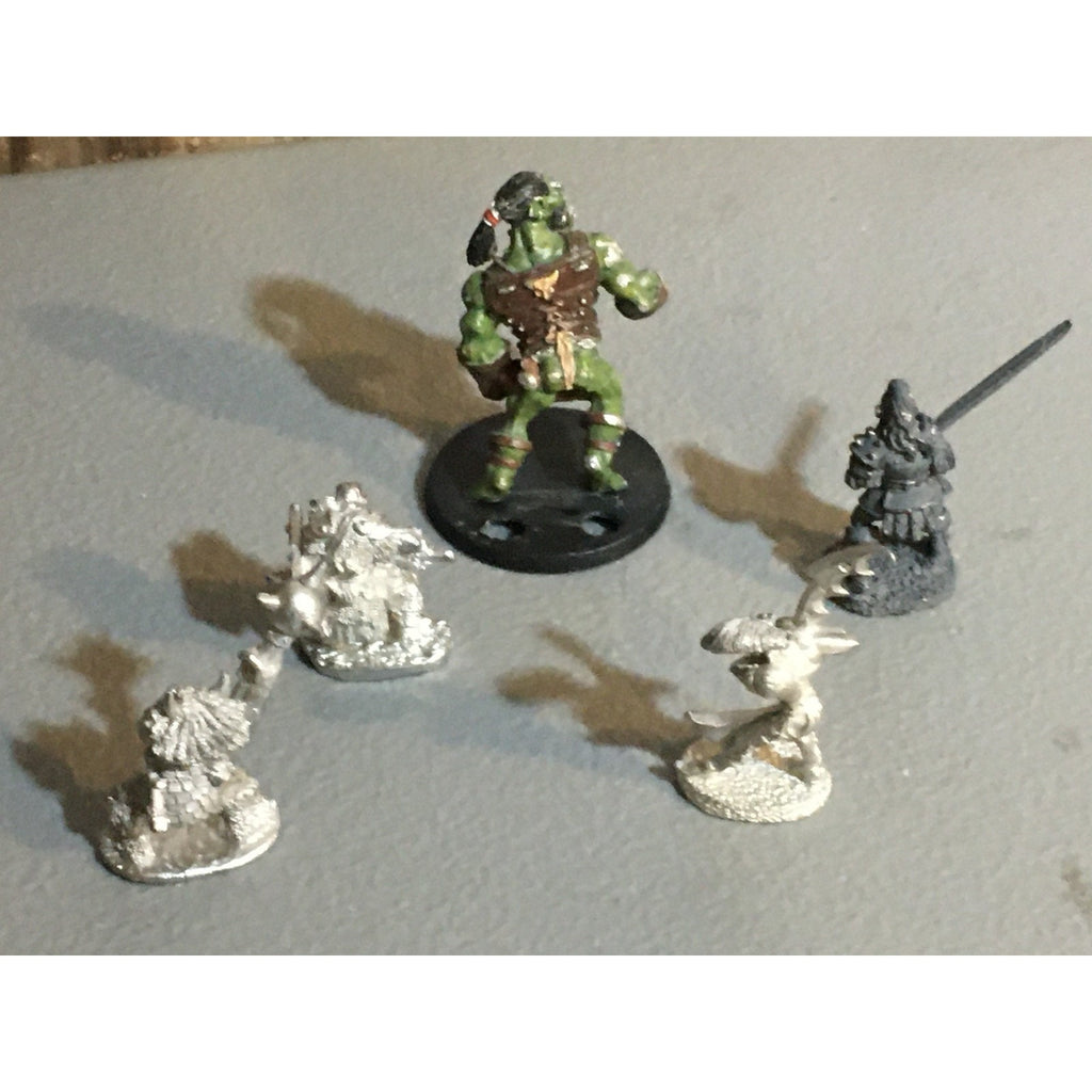 A34034 UNKNOWN METAL MINIATURES FANTASY MIXED LOT ORC ELF WARRIOR TABLETOP RPG