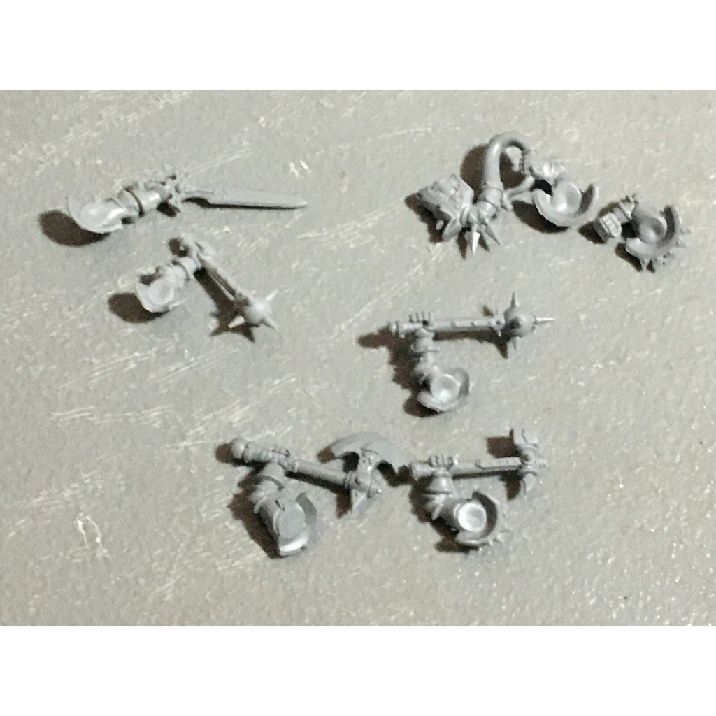 A22252 WARHAMMER FANTASY CHAOS MORTALS BITS LOT WARRIORS KNIGHTS WEAPONS GW OOP