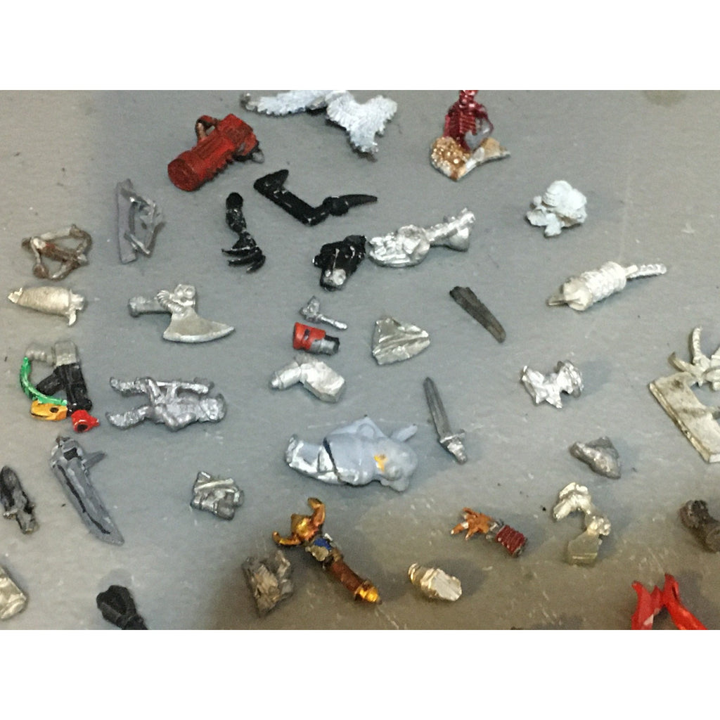 A32573 UNKNOWN MINIATURES ALL METAL BITS LOT WINGS ARM HEAD RPG TABLETOP