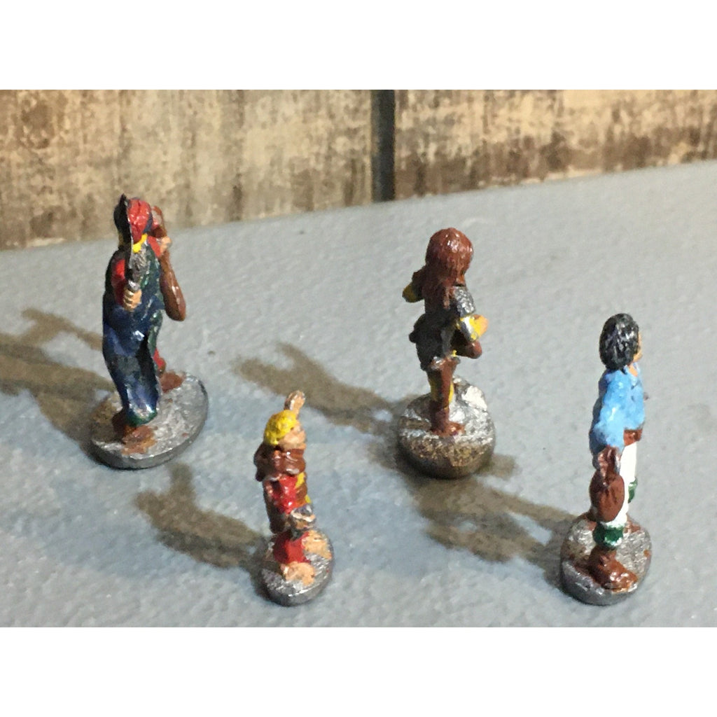 A32863 TSR METAL MINIATURES UNKNOWN HUMAN 4 PK BARD PIRATE HOBBIT