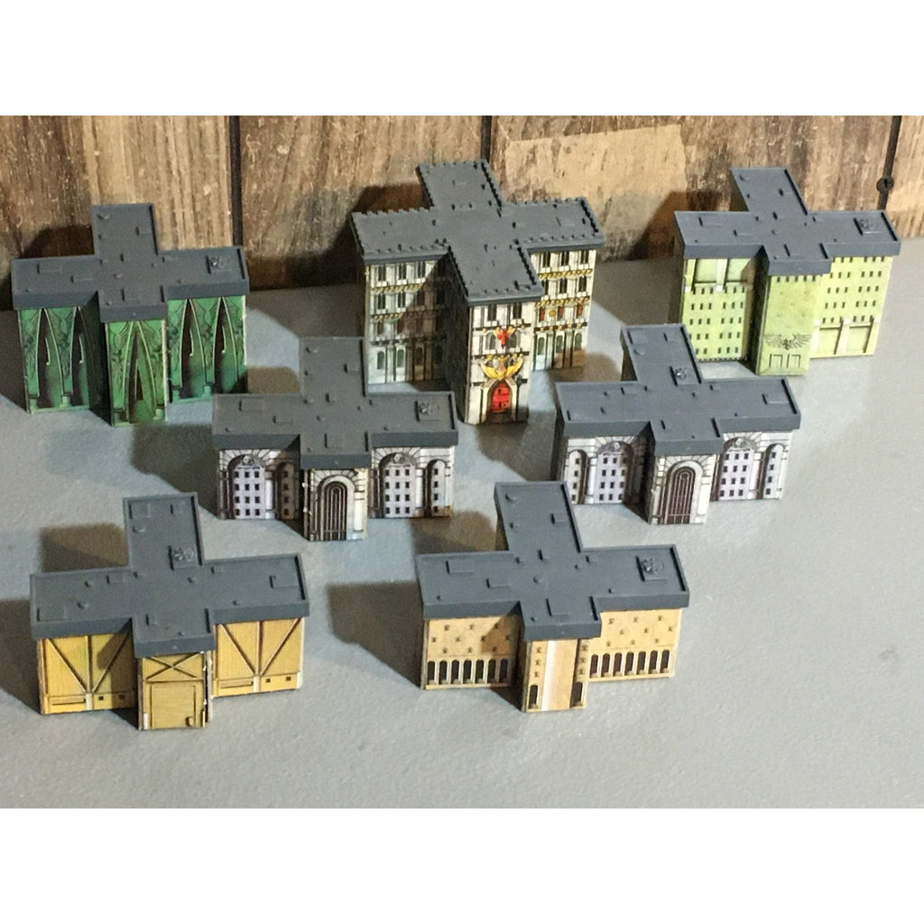 A31676 WARHAMMER EPIC 40K TERRAIN BUILDINGS PLASTIC & CARDSTOCK 7 PK