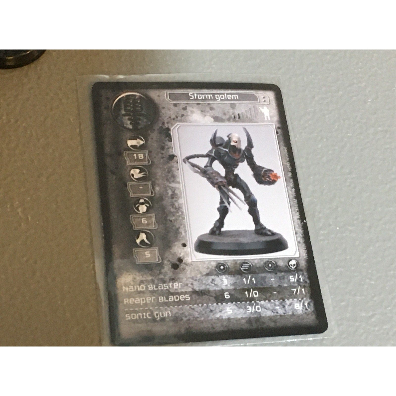 A33514 RACKHAM AT-43 THERIAN STORM GOLEMS 4 PK MINIATURES W CARD