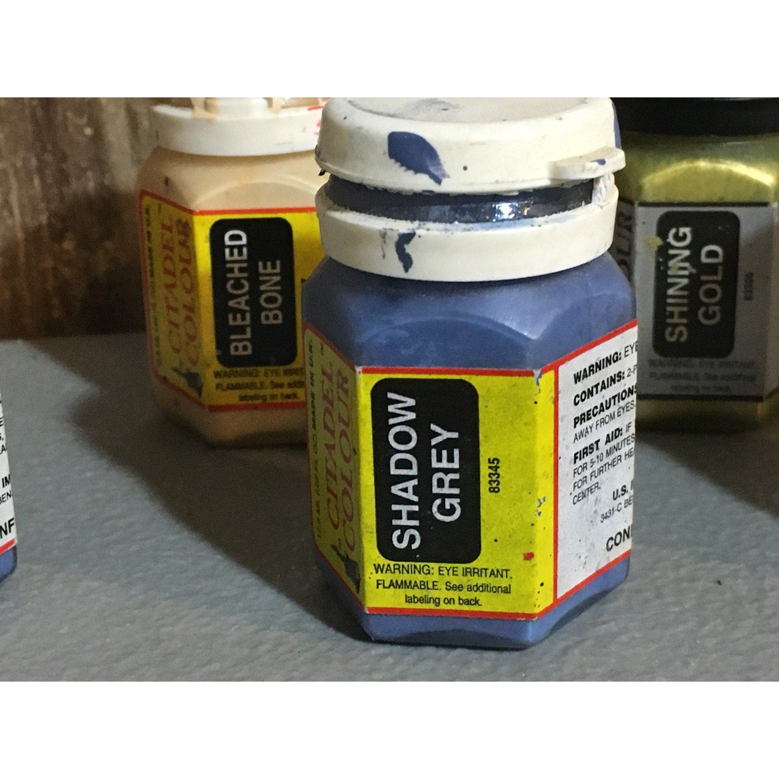 A33432 CITADEL COLOURS USED PAINT POTS 6 PK NO GOOD DRIED OOP GAMES WORKSHOP