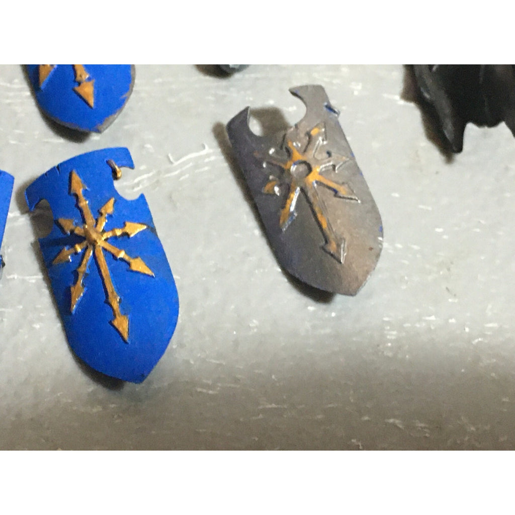 A22231 WARHAMMER FANTASY CHAOS MORTALS BITS LOT SHIELDS & COMMAND GAMES WORKSHOP
