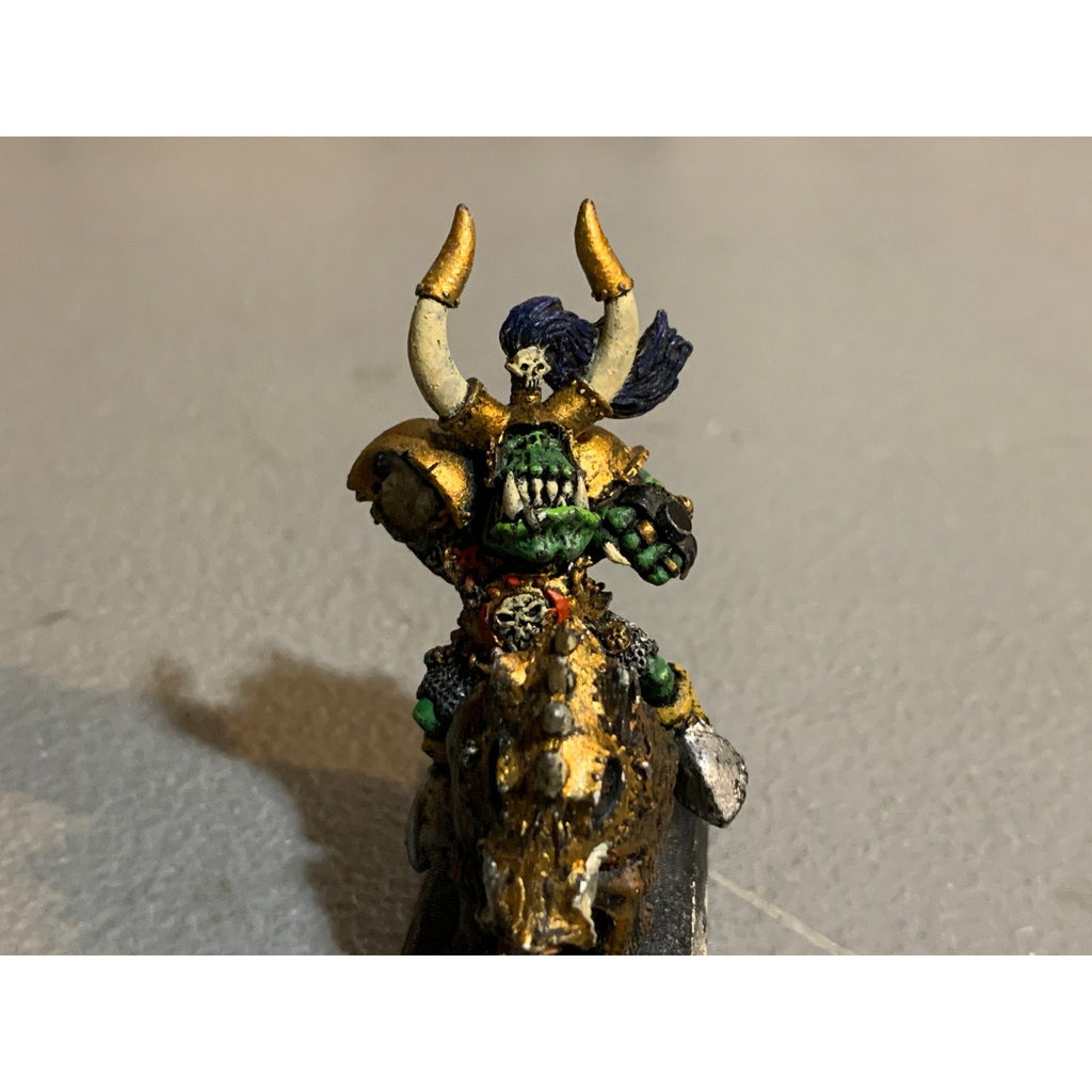 A31240 WARHAMMER FANTASY AOS METAL ORCS & GOBLINS ORC WARBOSS ON BOAR INCOMPLETE