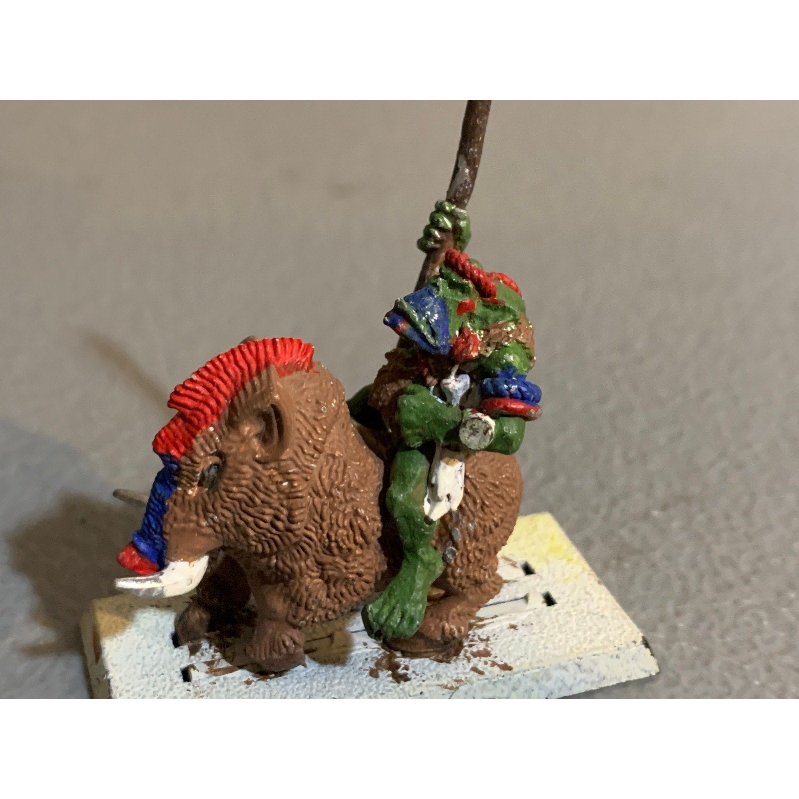 A31239 WARHAMMER FANTASY AOS METAL ORCS & GOBLINS SAVAGE BOAR RIDER INCOMPLETE