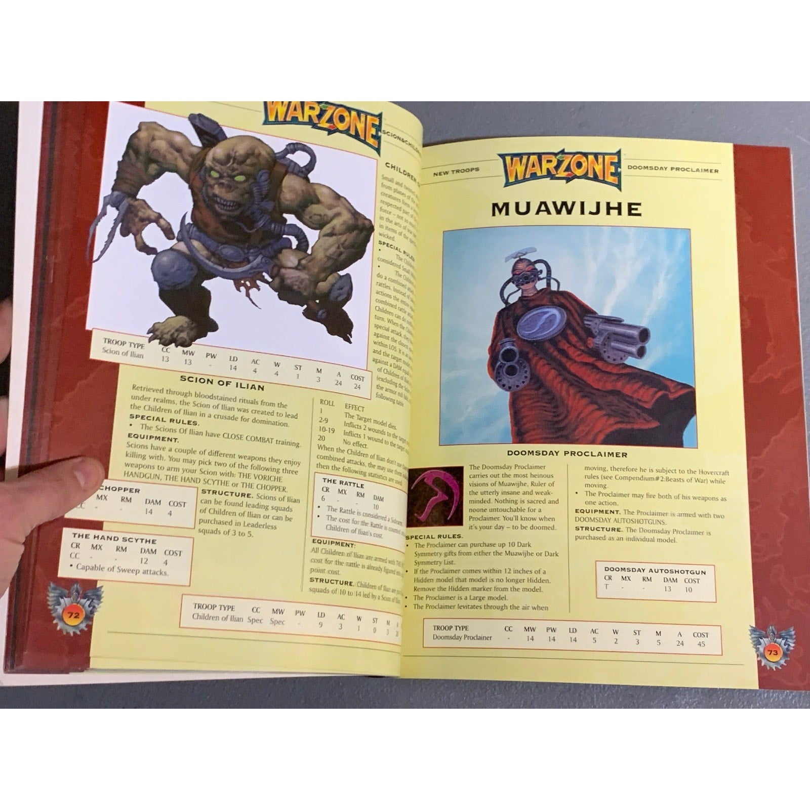 A31655 WARZONE MUTANT CHRON HHG HEARTBREAKER ARMY BOOK PLAYED CASUALTIES OF WAR