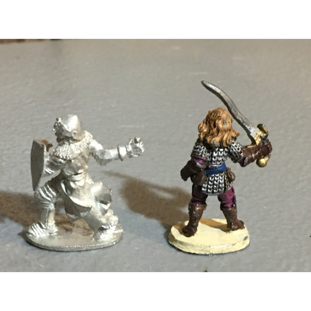 A24861 UNBRANDED METAL TABLETOP OLD OOP D&D FANTASY WARRIORS KNIGHTS MINIATURES