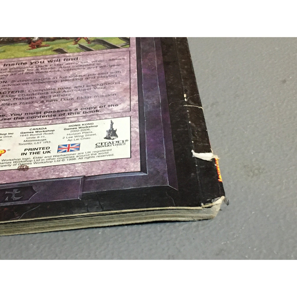 BOOK GAMES WORKSHOP WARHAMMER 40K CODEX DARK ELDAR 3RD ED SB USED