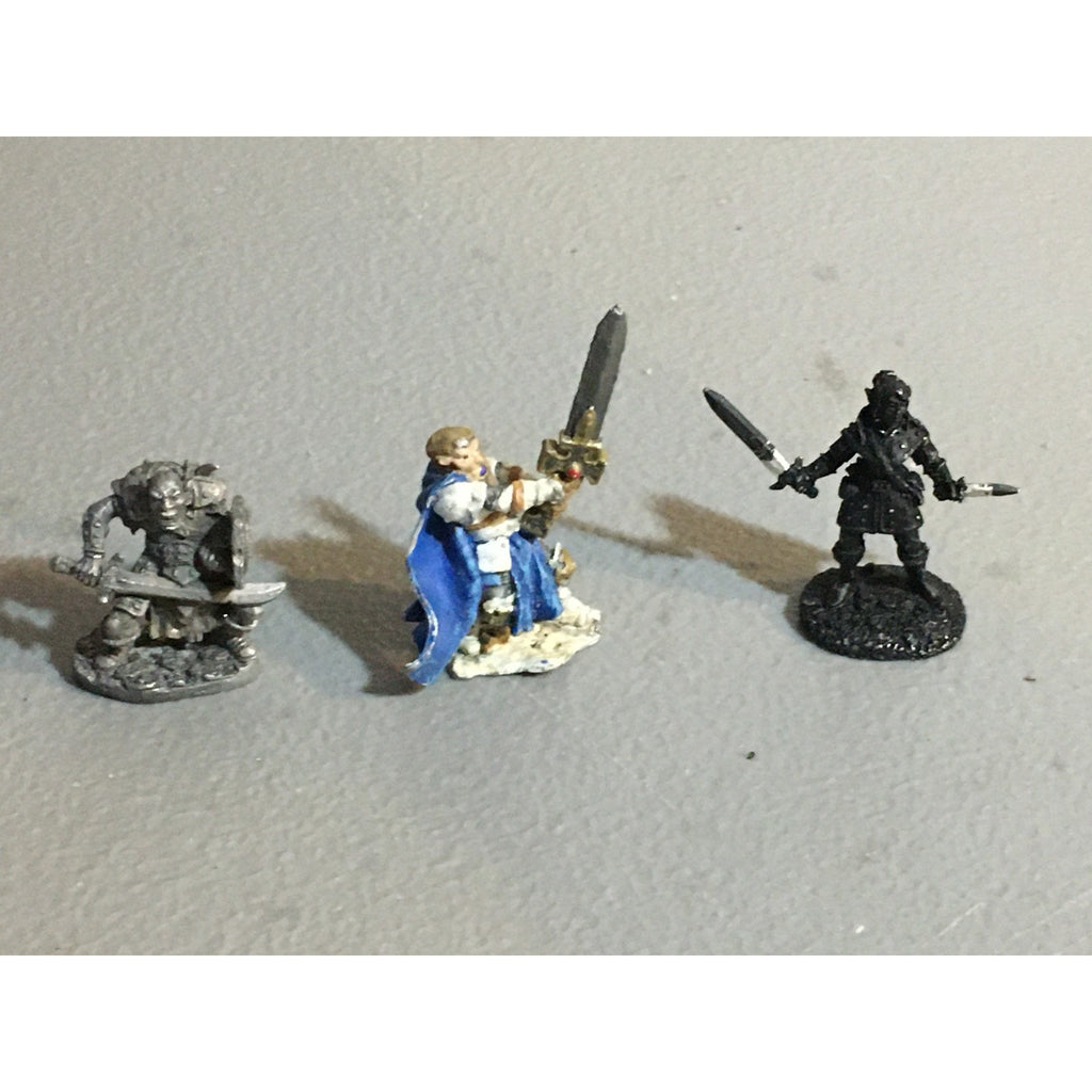 A29789 METAL MINIATURES LOT RMI UNKOWN ORC WARRIOR HUMAN KNIGHT ELF RANGER