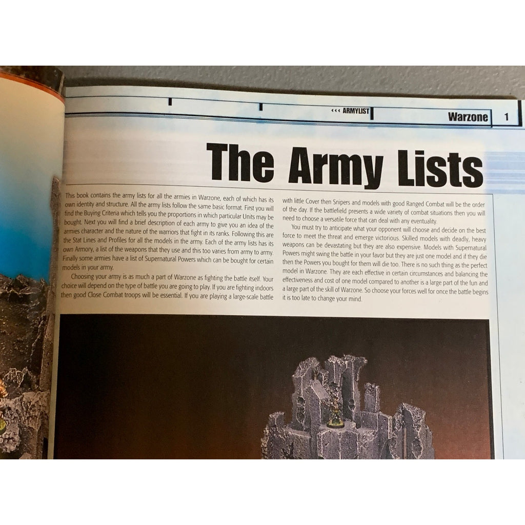 A31647 WARZONE MUTANT CHRON HHG HEARTBREAKER ARMY BOOK PLAYED THE FORCES OF WAR