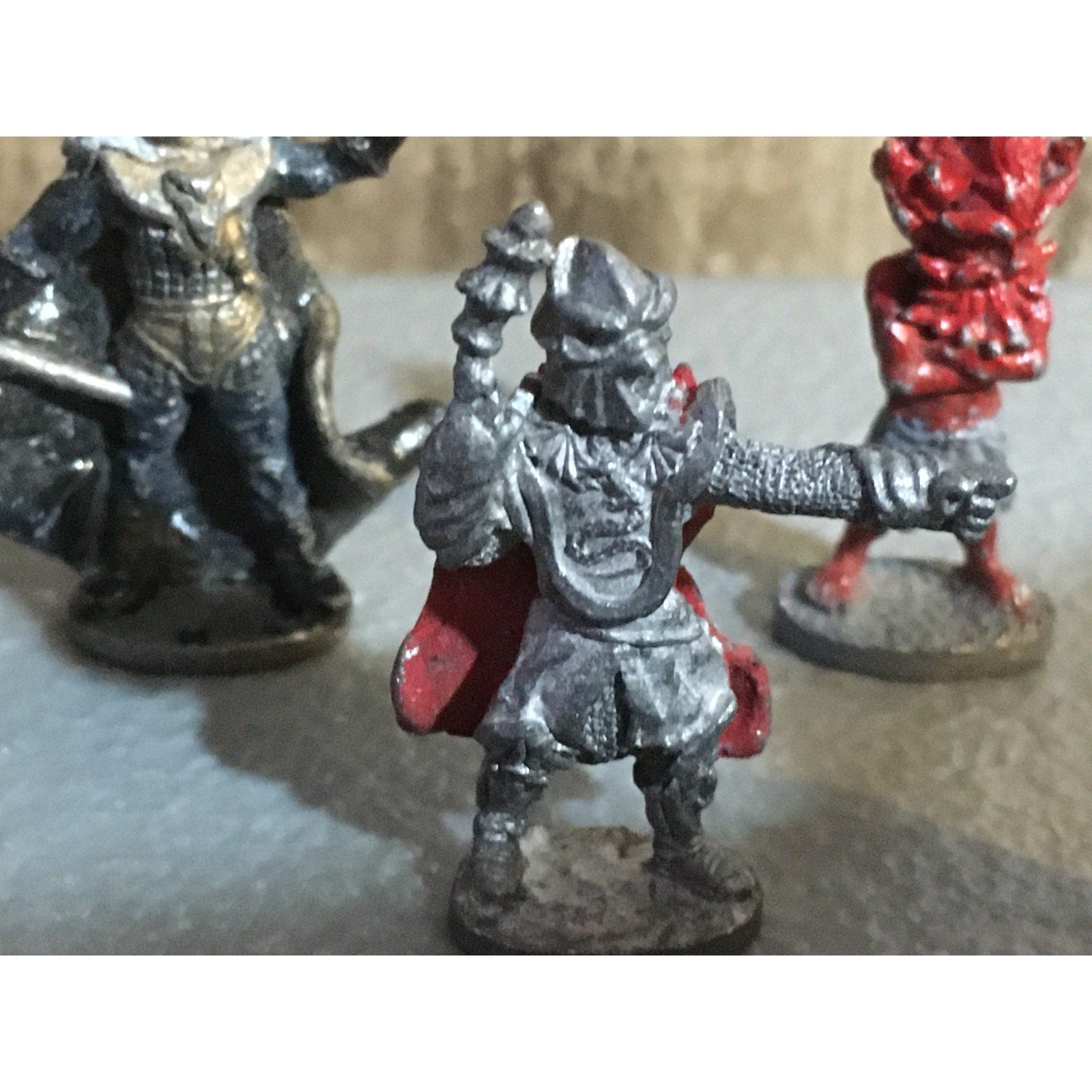 A32862 TSR METAL MINIATURES UNKNOWN HUMAN 4 PK KNIGHT NINJA WARRIOR