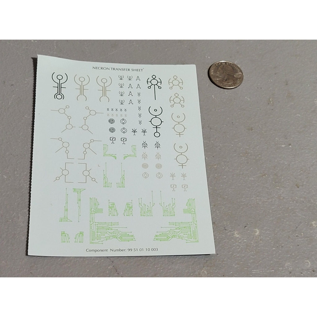 BAGF TRANSFERS TRANSFER WARHAMMER 40K NECRONS NECRON #99510110003 DMG